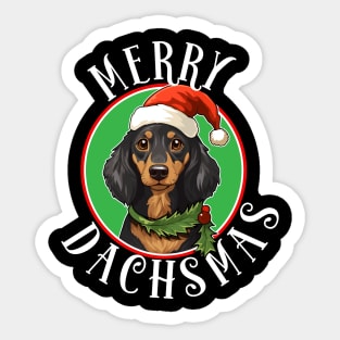 Merry Dachmas - Funny Dachshund Christmas Sticker